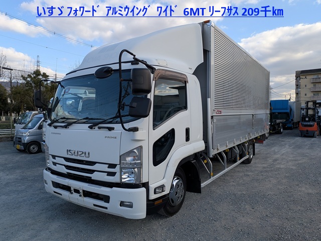 いすゞ ﾌｫﾜｰﾄﾞ ｱﾙﾐｳｲﾝｸﾞ ﾜｲﾄﾞ 6MT ﾘｰﾌｻｽ 210PS 209千㎞1
