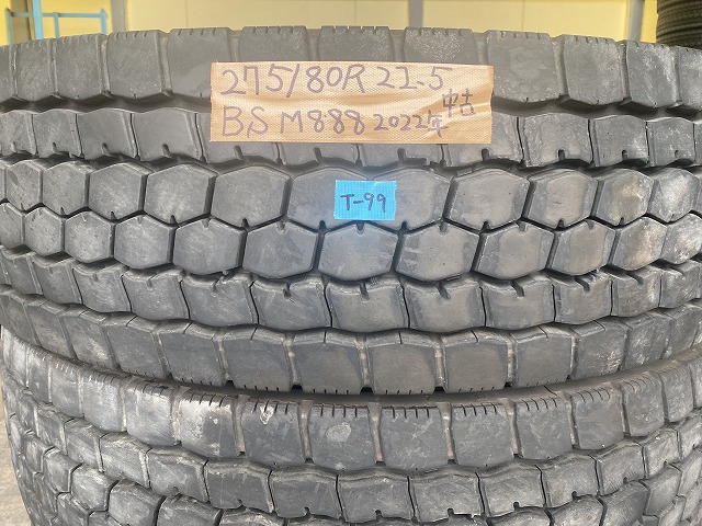 中古品 BS 275/80R22.5 M888 2022年製2