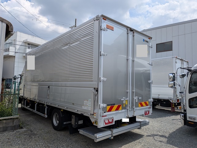 近日入庫予定！ 日野/ﾚﾝｼﾞｬｰ 格納PG付きｱﾙﾐｳｲﾝｸﾞ ﾊｲﾙｰﾌ ｴｱｻｽ ﾜｲﾄﾞ 6MT 107千㎞2