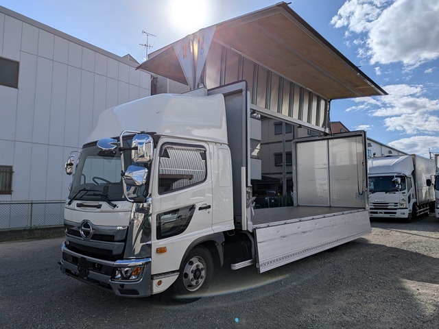 日野/ﾚﾝｼﾞｬｰ 格納PG付きｱﾙﾐｳｲﾝｸﾞ ﾊｲﾙｰﾌ ｴｱｻｽ ﾜｲﾄﾞ 6MT 107千㎞9