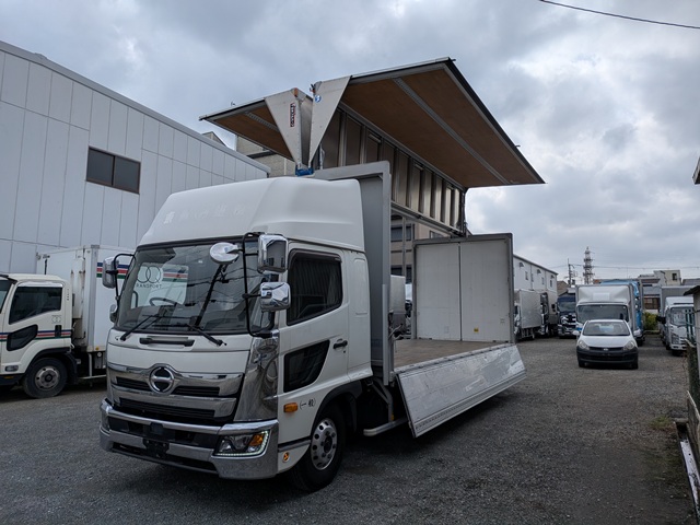 近日入庫予定！日野 ﾚﾝｼﾞｬｰ ｱﾙﾐｳｲﾝｸﾞ ﾊｲﾙｰﾌ ｴｱｻｽ ﾜｲﾄﾞ 6MT 393千㎞8